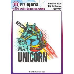 F17 Ajans Ütü ile Yapışan Tekstil Baskı Görseli