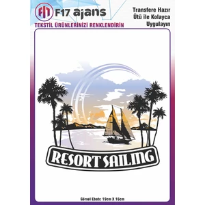 F17 Ajans Ütü ile Yapışan Tekstil Baskı Görseli Resort Sailing