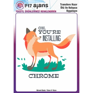 F17 Ajans Ütü ile Yapışan Tekstil Baskı Görseli