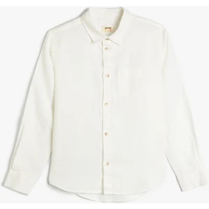 Keten Gömlek Uzun Kollu