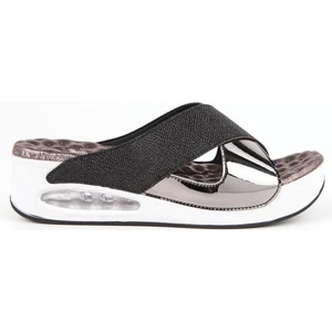 31169 Fly Anatomik Air Max Tabanlı Kadın Terlik  Siyah