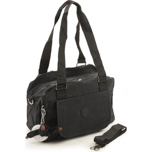 571 Krinkıl/klinkır Su Geçirmez Ithal Kumaş Çok Gözlü Anne Okul Postacı El Omuz Çantası Siyah 9-5c