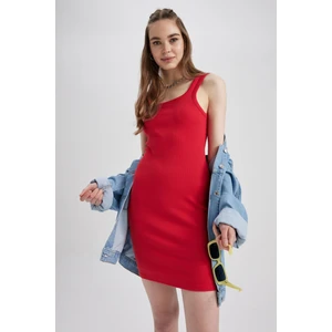 Coool Bodycon Basic Fitilli Kaşkorse Mini Askılı Elbise A0732AX23SM