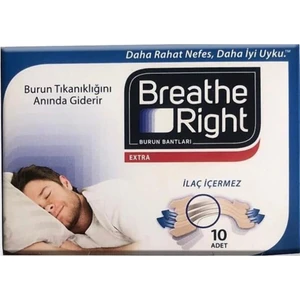 Breathe Right Extra Burun Bantları Yeni 10'lu Ambalajında x 6 Kutu (60 Adet)
