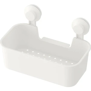 Beyaz Duş Sepeti Kare Banyo Raf Vantuzlu Banyo Rafı 28X17X17 Sepet