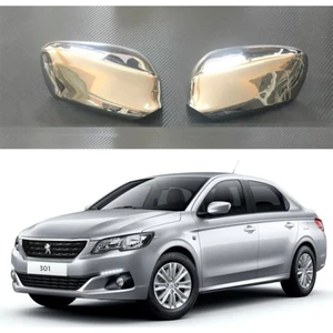 Servet Dizayn Oto Peugeot 301 2012-2018 Paslanmaz Çelik Ayna Kapağı