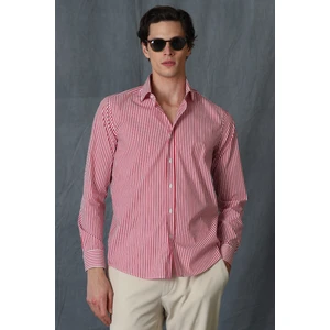 Made Erkek Smart Gömlek Slim Fit Kırmızı