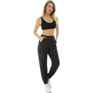 Bel ve Paça Lastikli Micro Kumaş Kadın Pantolonu 5047