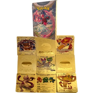 Pokemon Kartları Gold Card Altın Kabartmalı Fosforlu Kart 30LU