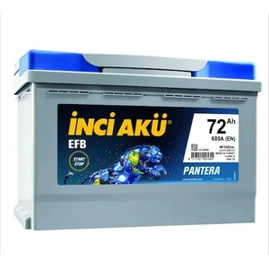 Inci Akü (Start-Stop) Efb Pantera 12V 72AMPER 680A EN. CCA