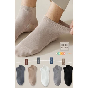 Color Socks 5 Çift Erkek Bambu Patik Çorap