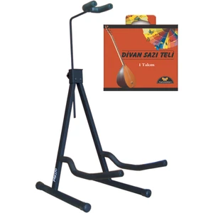 Divan Saz / Bağlama Standı Sehpası ve Yurtrenleri Tel Takımı