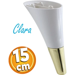 Clara Mobilya Kanepe Sehpa Tv Ünitesi Baza Koltuk Ayağı Krem Gold Renk 15 cm Ayakları