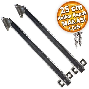 Kalkar Kapak Makası Dolap Çekmece Metal 25 cm Sessiz Açma Kapama Amortisör Piston (1 Çift)