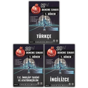 Nartest Yayınevi 8. Sınıf LGS 1. Dönem Türkçe Mod 12 + İnkılap İngilizce Mod 20 Deneme Seti
