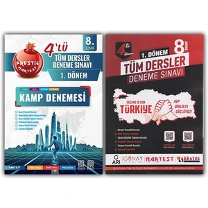 Nartest Yayınevi 8. Sınıf LGS 1. Dönem Tüm Dersler + Tüm Dersler Tekyürek 4'lü Deneme