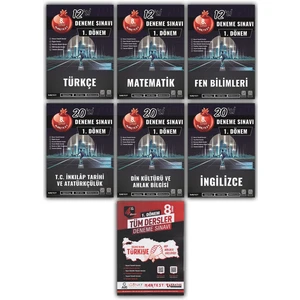Nartest Yayınevi 8. Sınıf LGS 1. Dönem Tüm Dersler Deneme+Tek Yürek Tüm Dersler Kamp Denemesi 7 Kitap