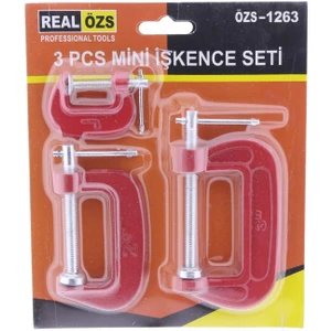 Real Özs 3 Parça C Tipi Mengene Seti İşkence Aleti
