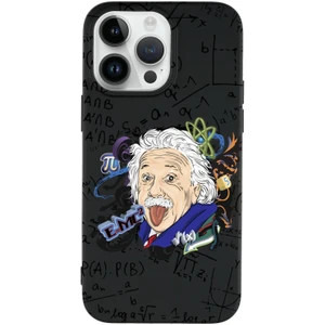 iPhone 14 Pro Max Einstein In Formula Desenli Premium Silikonlu Telefon Kılıfı