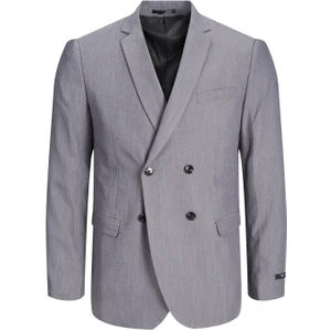 Jack & Jones Yazlık Slim Fit Açık Gri-Melanj Erkek Ceket 12215745