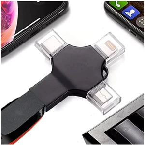 Coverzone Type-C ve Lightning Android IPhone IPad Usb-C Flash Bellek Dosya Aktarım Çevirici Adaptör