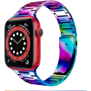 Apple Watch 2 3 4 5 6 7 8 Seri 38MM 40MM 41MM Slim Çelik Kordon
