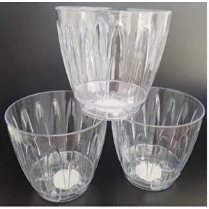 - Orkide Saksısı - Şeffaf Saksı - 3 Lt (3 Adet)