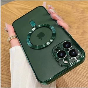 Dexmoni Phone 13 Pro Max Kılıf Magsafe Şarj Özellikli Kamera ve Lens Korumalı Esnek Silikon Dempre Case
