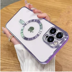 Dexmoni Phone 13 Pro Max Kılıf Magsafe Şarj Özellikli Kamera ve Lens Korumalı Esnek Silikon Dempre Case