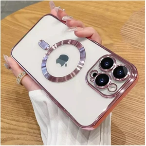 Dexmoni Phone 13 Pro Max Kılıf Magsafe Şarj Özellikli Kamera ve Lens Korumalı Esnek Silikon Dempre Case
