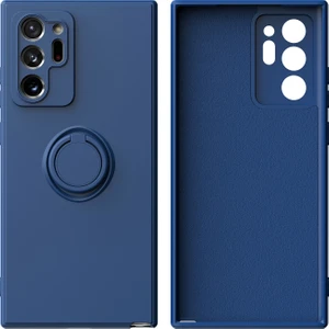 Samsung Galaxy Note 20 Ultra 5g Için Ince Silikon Yüzük Stand Telefon Kılıfı - Mavi (Yurt Dışından)