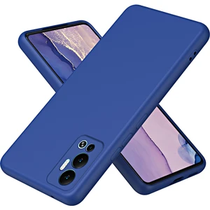 Infinix Hot 12 Için Ince Likit Silikon Yumuşak Telefon Kılıfı - Mavi (Yurt Dışından)
