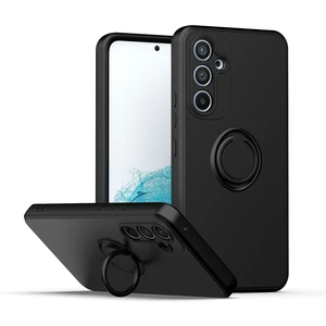 Samsung Galaxy A54 Için Ince Silikon Yüzük Stand Telefon Kılıfı - Siyah (Yurt Dışından)