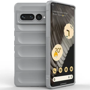 Google Pixel 7 Pro Için Kaymaz Silikon Telefon Kılıfı - Gri (Yurt Dışından)
