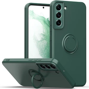 Samsung Galaxy S21 Fe 5g Için Ince Silikon Yüzük Stand Telefon Kılıfı - Yeşil (Yurt Dışından)