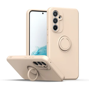 Samsung Galaxy A54 Için Ince Silikon Yüzük Stand Telefon Kılıfı - Pembe (Yurt Dışından)