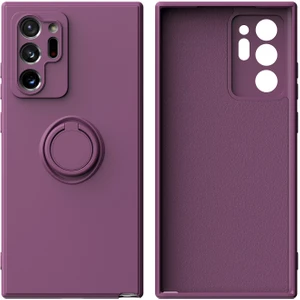 Samsung Galaxy Note 20 Ultra 5g Için Ince Silikon Yüzük Stand Telefon Kılıfı - Mor (Yurt Dışından)