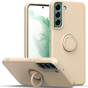 Samsung Galaxy S21 Fe 5g Için Ince Silikon Yüzük Stand Telefon Kılıfı - Pembe (Yurt Dışından)