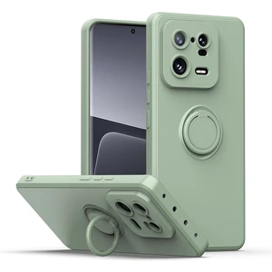 Xiaomi 13 Pro Için Ince Silikon Yüzük Stand Telefon Kılıfı - Yeşil (Yurt Dışından)