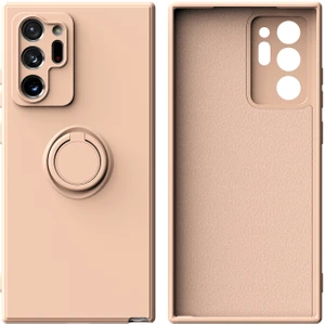 Samsung Galaxy Note 20 Ultra 5g Için Ince Silikon Yüzük Stand Telefon Kılıfı - Pembe (Yurt Dışından)