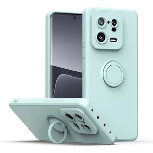 Xiaomi 13 Pro Için Ince Silikon Yüzük Stand Telefon Kılıfı - Açık Yeşil (Yurt Dışından)
