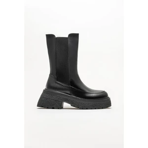 Siyah Deri Kadın Günlük Bot