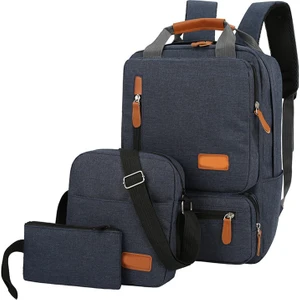 3 Adet Sırt Çantası Seti Kadın Erkek Laptop Sırt Çantası (Yurt Dışından)