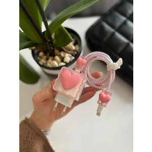 Şarj Başlığı ve Kablo Koruyucu 4'lü Set Iphone Uyumlu