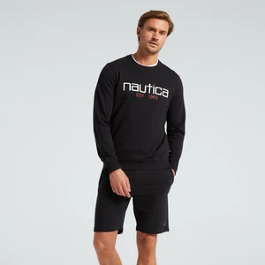 Nautıca Erkek Siyah Standart Fıt Baskılı Sweatshirt K35610T.0TB