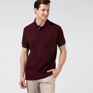 Erkek Bordo Classic Fıt Kısa Kollu Polo K35000T.6WV