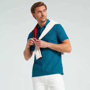 Erkek Mavi Classic Fit Kısa Kollu Polo Yaka T-Shirt K35000T.4LC