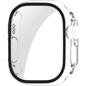 Apple Watch Ultra 49 mm Uyumlu Çerçeve Kılıf Komple Önü Kapatan Mika Ekran Kırılmaz Cam Korumalı