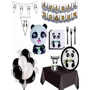 Çıtı Pıtı Store Panda Doğum Günü Seti 8 Kişilik