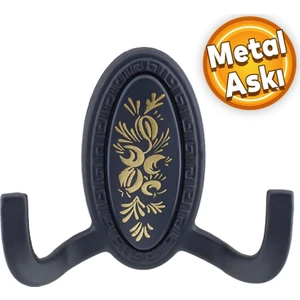 Palmira Duvar Vestiyer Askısı Metal Dolap Elbise Havlu Askılığı Mat Siyah Askı askılık
